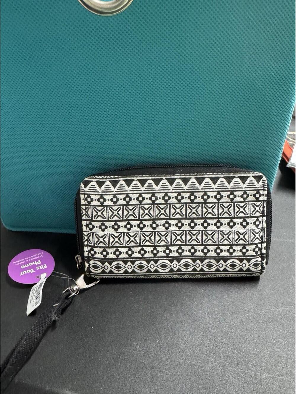 Claire's Black and White Wristlet NWT